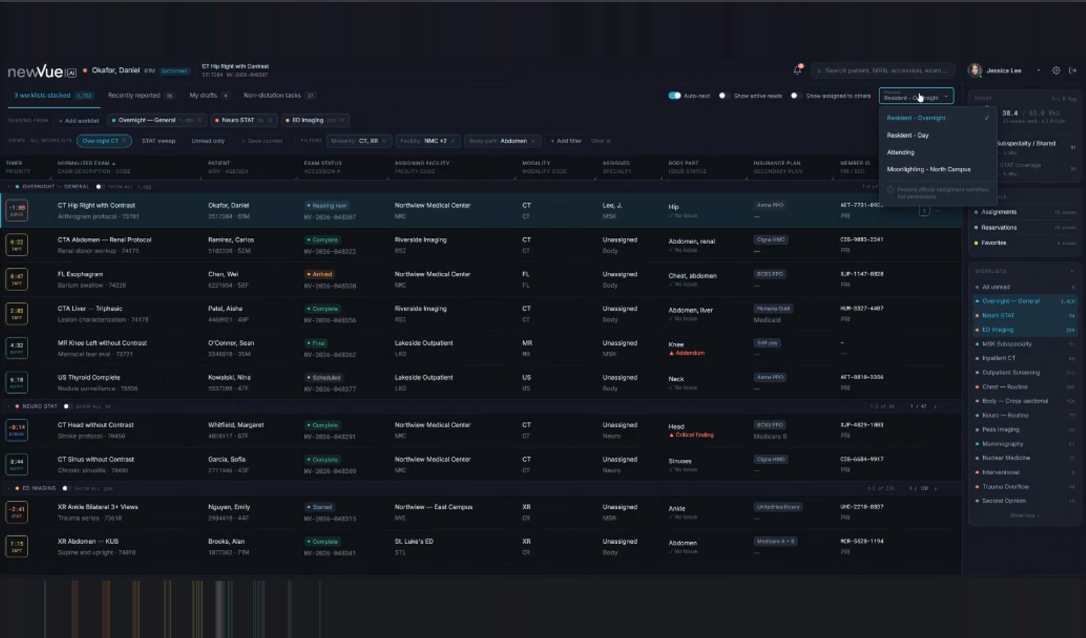 The Intelligent Worklist: stacked worklists, priority timers, and one curated queue per radiologist